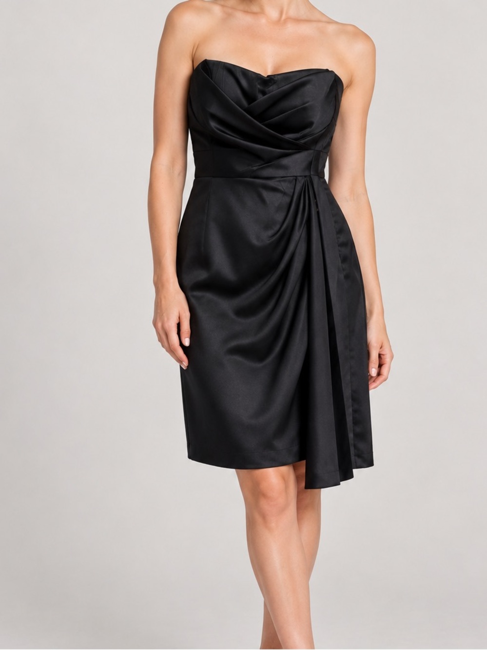 Vintage Alfred Angelo Strapless Black Dress